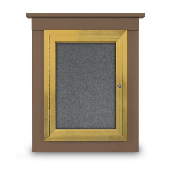 72"x36" 3-Door Enclosed Letterboard, Burgundy/Cherry